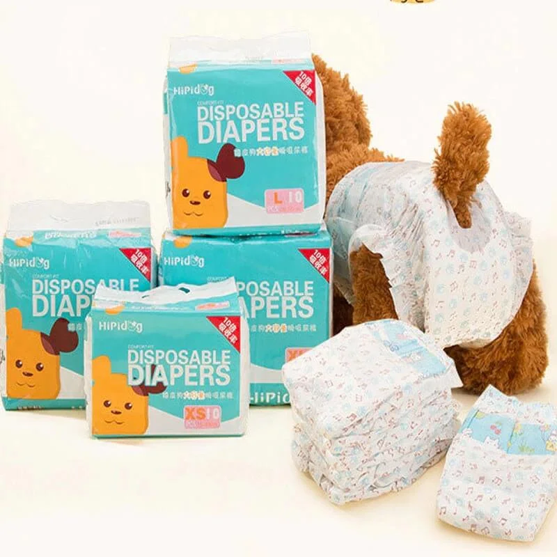 DISPOSABLE DOG/CAT DIAPERS SIZE SMALL -10PCS  (FEMALE  DOG)  19-37CM