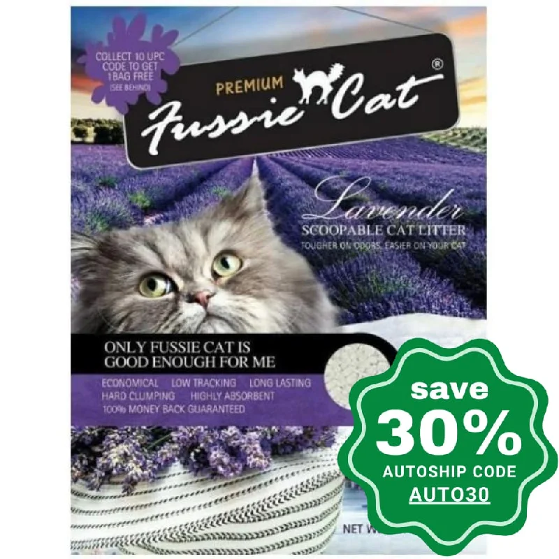 Fussie Cat Litter - Lavender Clay Litter - 10L (Min. 2 Bags)