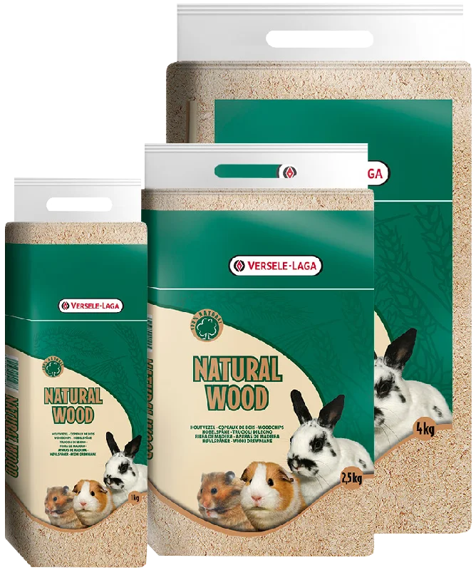 NATURAL WOOD - WOODCHIPS - PRESSPACK(Hygienic litter for all pets) 4KG