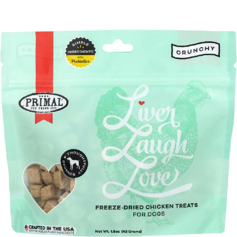 Primal Chicken Liver Laugh Love Treat 1.5oz