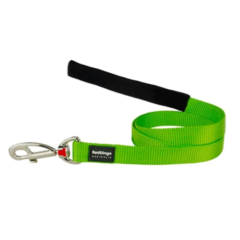 Red Dingo Classic Fixed Lime Green Dog Lead (4 Sizes)