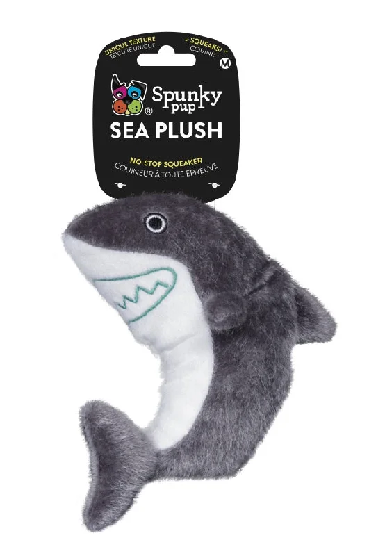 Spunky Pup Sea Plush Shark Dog Toy